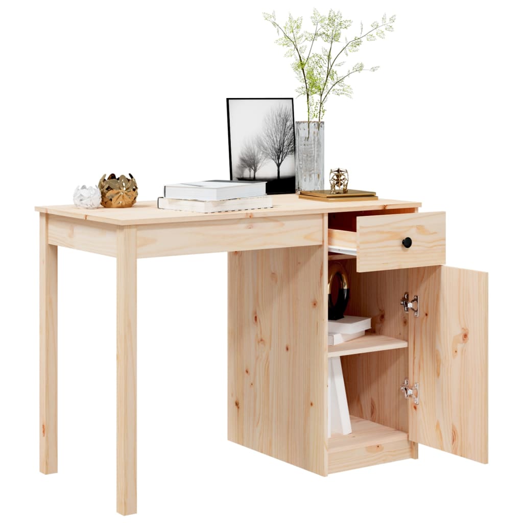 vidaXL Bureau 100x50x75 cm massief grenenhout