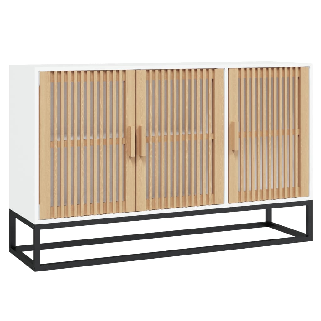 Dressoir 101,5x35x70 cm bewerkt hout artisanaal eikenkleurig