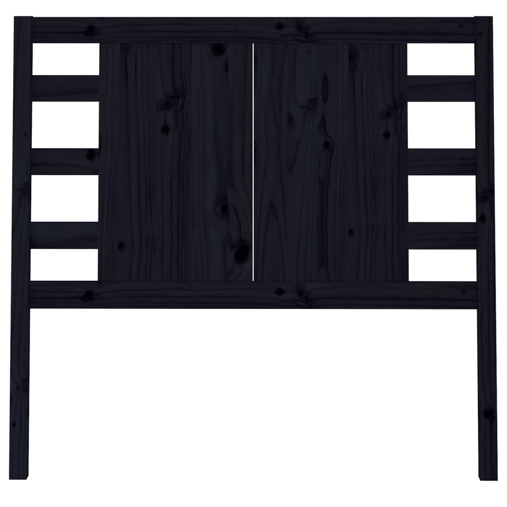 vidaXL Hoofdbord 96x4x100 cm massief grenenhout zwart