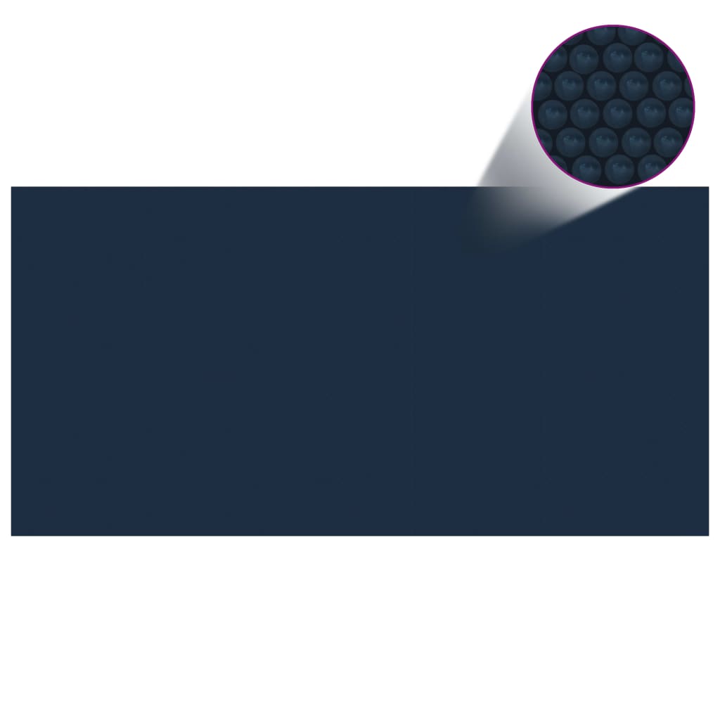 vidaXL Zwembadfolie solar drijvend 1000x500 cm PE zwart en blauw
