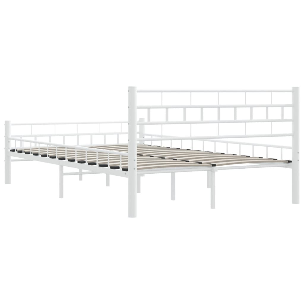 vidaXL Bedframe metaal wit 120x200 cm