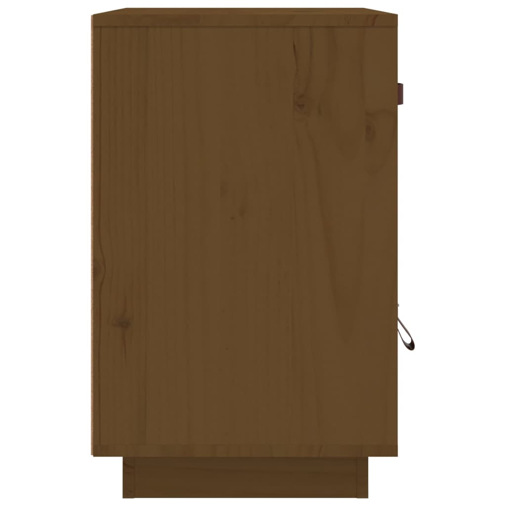vidaXL Nachtkastje 40x34x55 cm massief grenenhout honingbruin