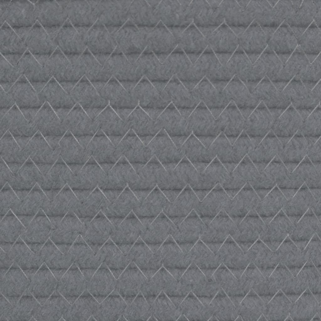 vidaXL Opbergmanden 2 st Ø 28x28 cm katoen grijs en wit