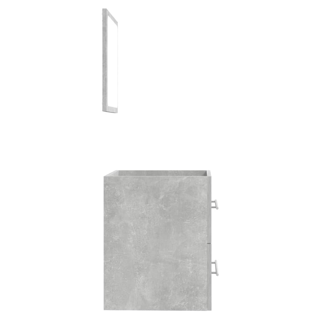 vidaXL Badkamerkast met spiegel 41x38,5x48 cm betongrijs