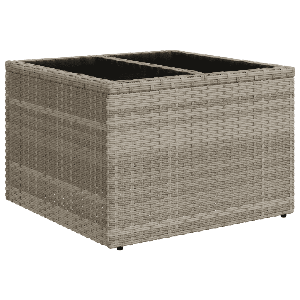 vidaXL 8-delige Loungeset met kussens poly rattan lichtgrijs