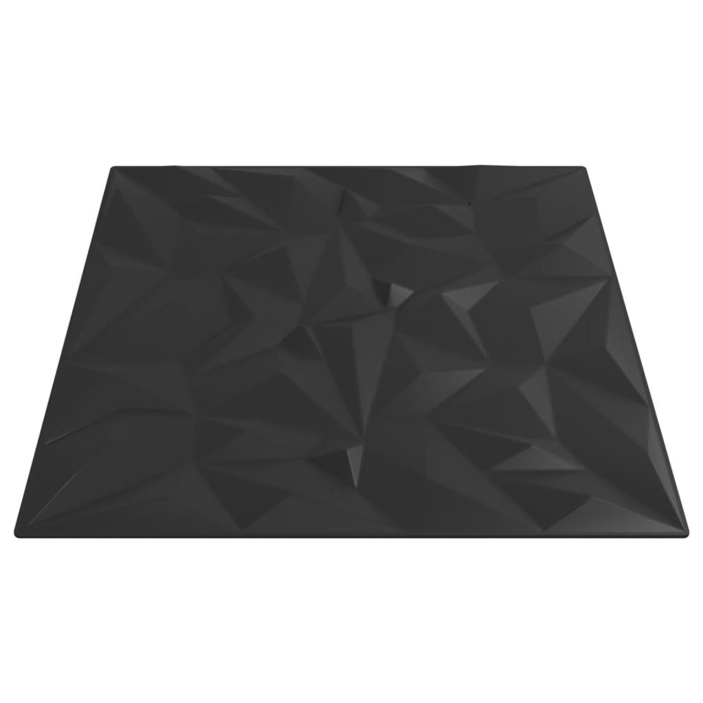 vidaXL 48 st Wandpanelen amethist 12 m² 50x50 cm XPS zwart