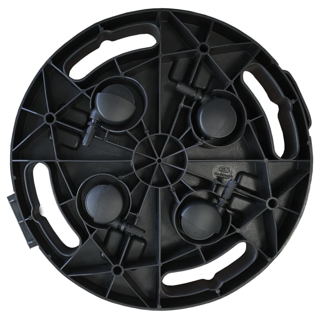 vidaXL Plantentrolleys met wielen 3 st 170 kg diameter 30 cm zwart