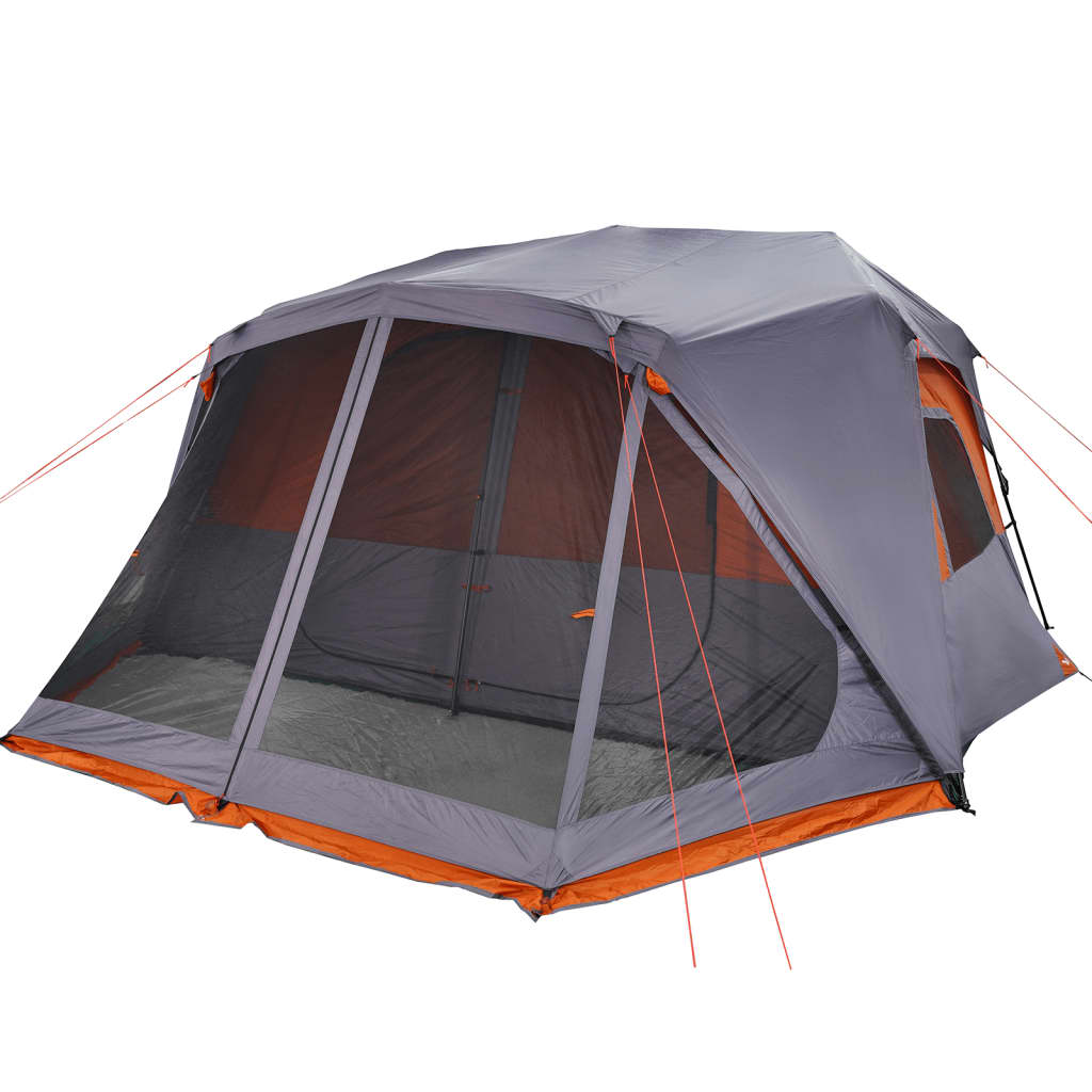 vidaXL Tent 10-persoons waterdicht grijs en oranje