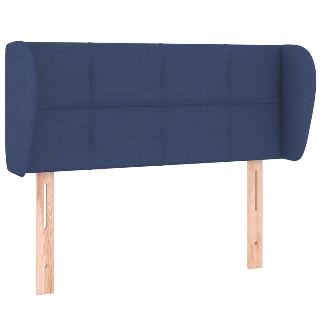 vidaXL Hoofdbord met randen 93x23x78/88 cm stof blauw