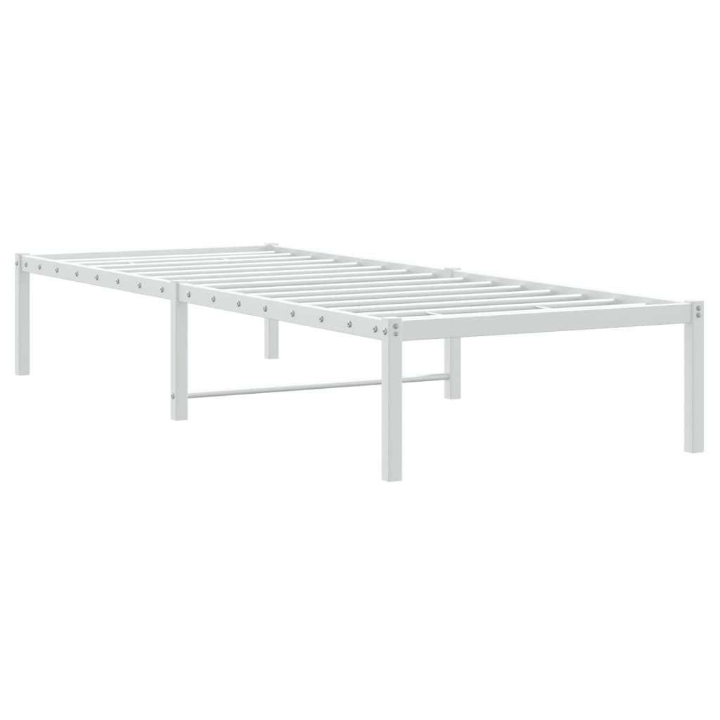 vidaXL Bedframe metaal wit 80x200 cm