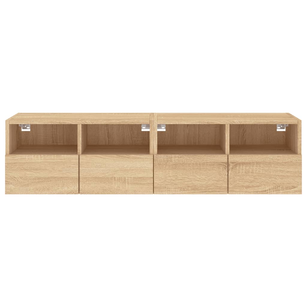 vidaXL Tv-meubels 2 st 60x30x30 cm bewerkt hout sonoma eikenkleurig