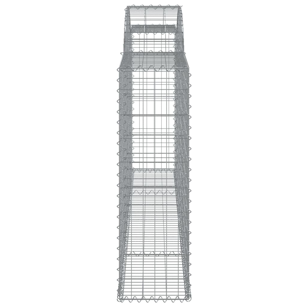 vidaXL Schanskorven 6 st gewelfd 300x30x100/120 cm ijzer