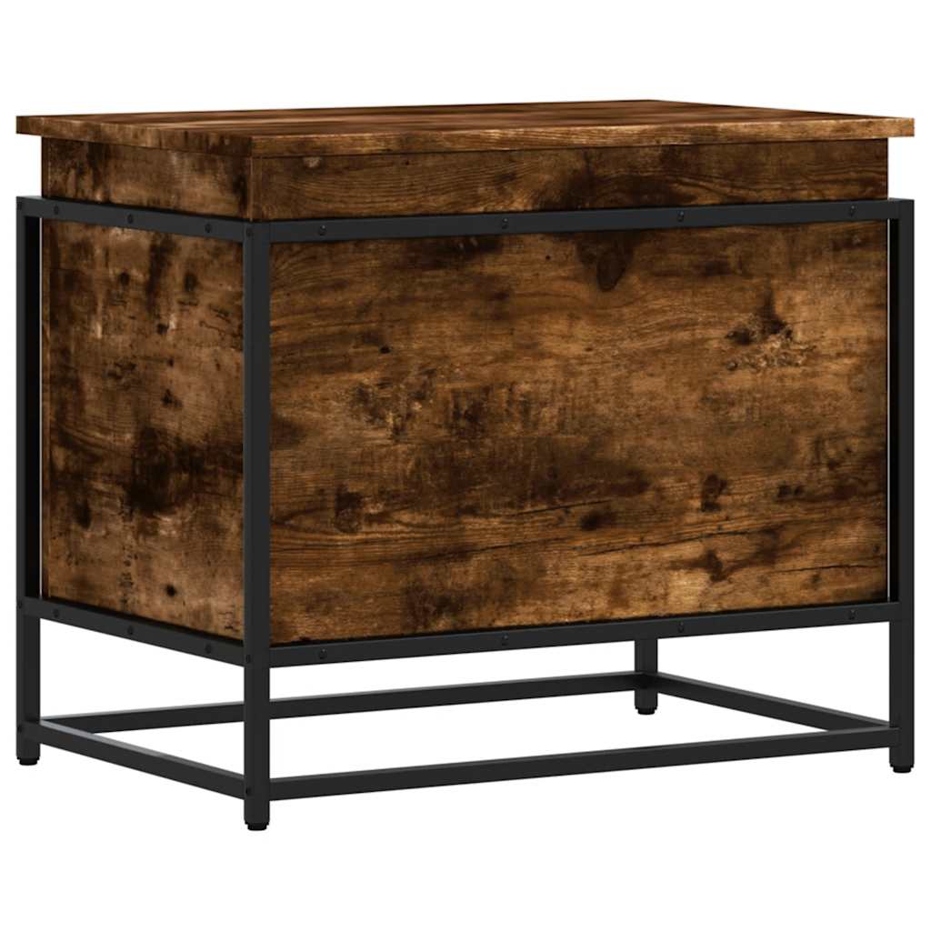 vidaXL Opslagdoos Artisan Eiken 30 x 35 x 35 cm Bewerkt hout, Moderne Opbergdoos, Rechthoekige Organizer, Ruimtebesparend, Perfect voor Thuis of Kantoor, Compact Ontwerp