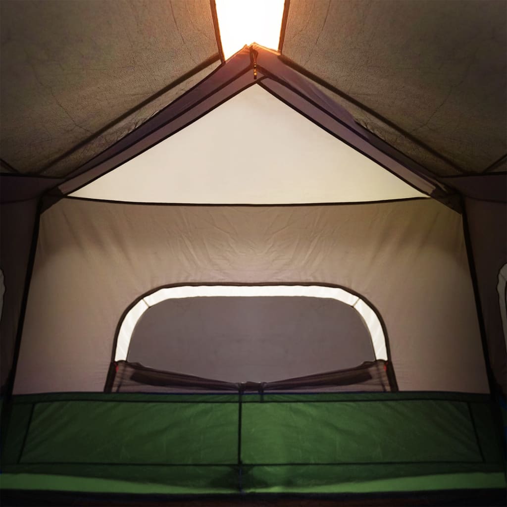 vidaXL Tent met LED 6-persoons snelontgrendeling lichtgroen