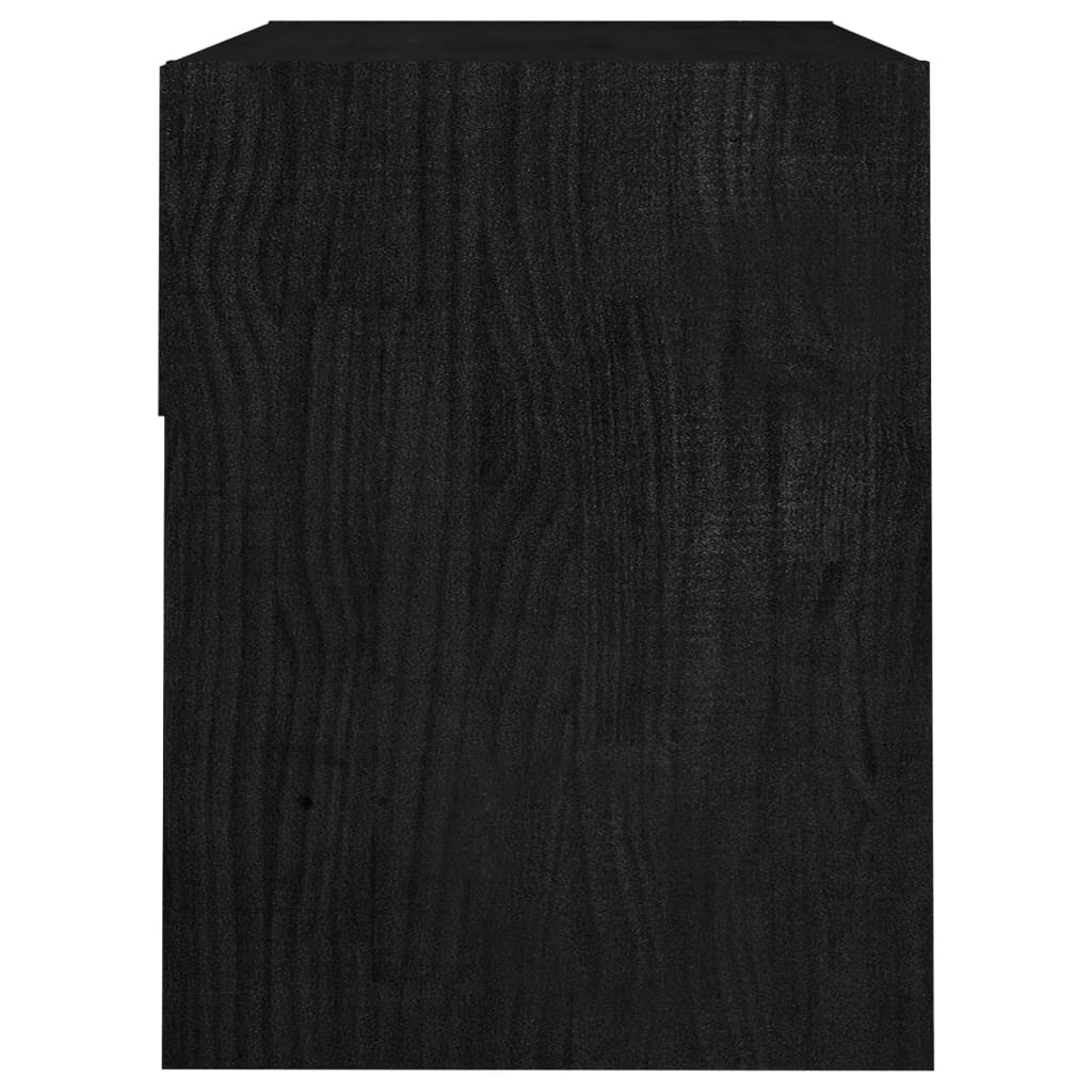 vidaXL Nachtkastjes 2 st 40x31x40 cm massief grenenhout zwart