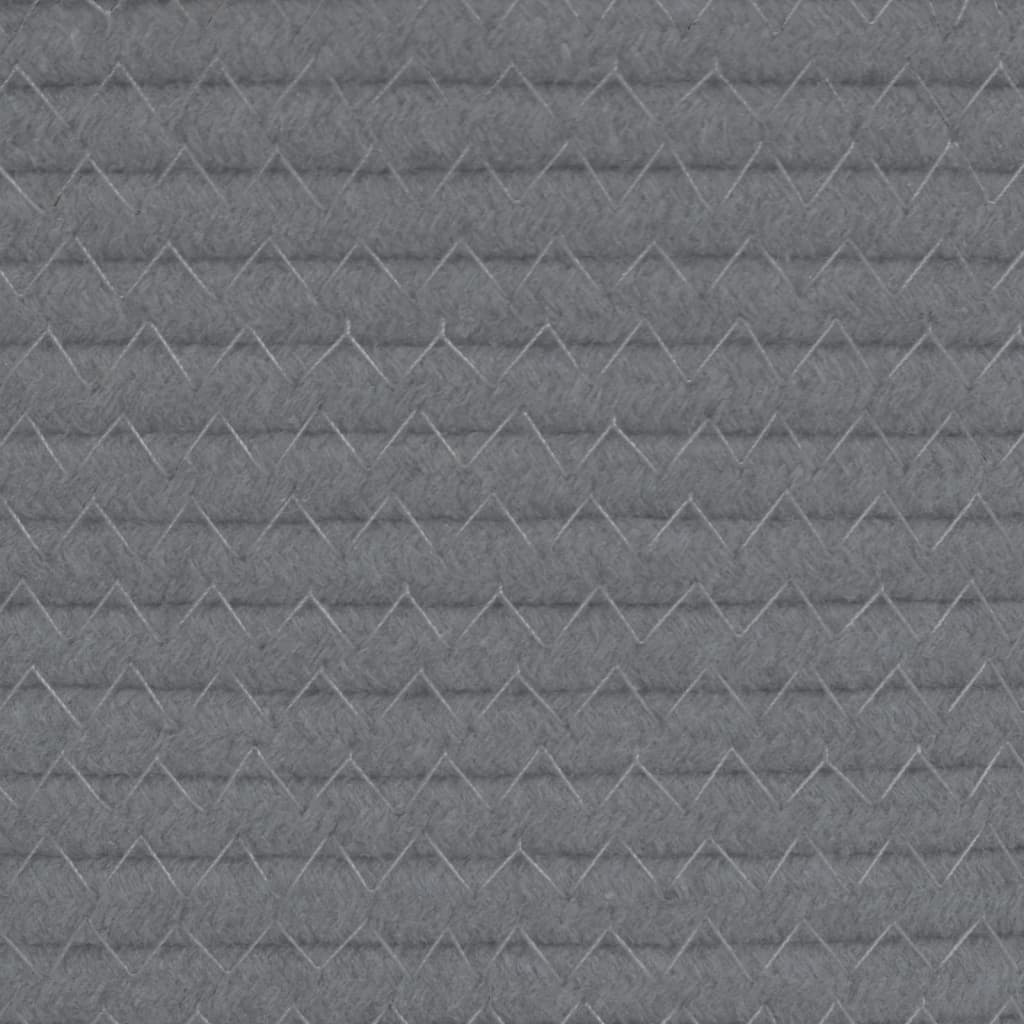 vidaXL Opbergmand Ø 43x38 cm katoen grijs en wit