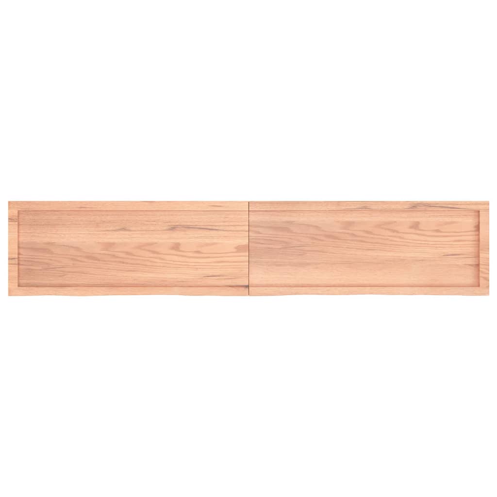 vidaXL Wastafelblad 200x40x(2-6) cm behandeld massief hout lichtbruin