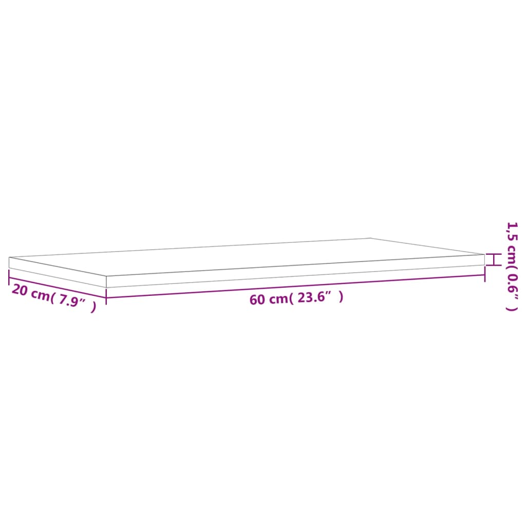 vidaXL Wandschappen 4 st 60x20x1,5 cm bewerkt hout gerookt eikenkleur