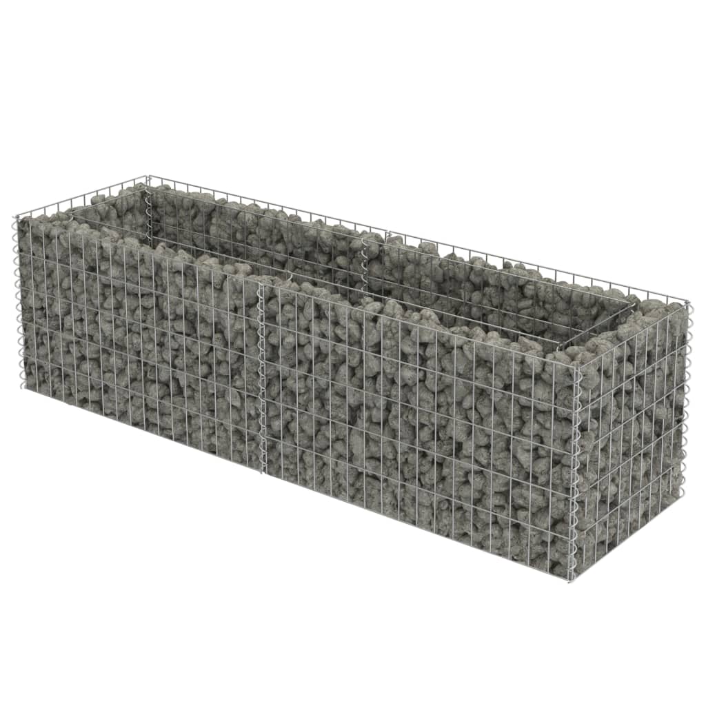 vidaXL Gabion plantenbak verhoogd 180x50x50 cm gegalvaniseerd staal