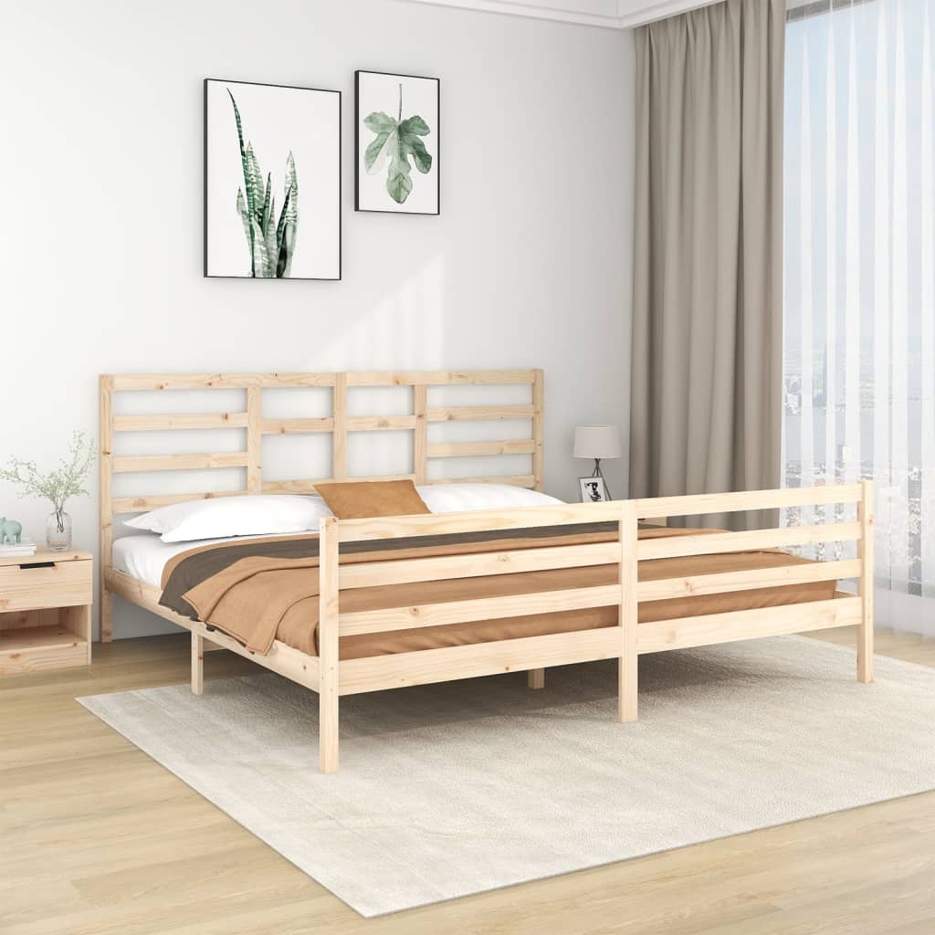 vidaXL Bedframe massief hout 200x200 cm