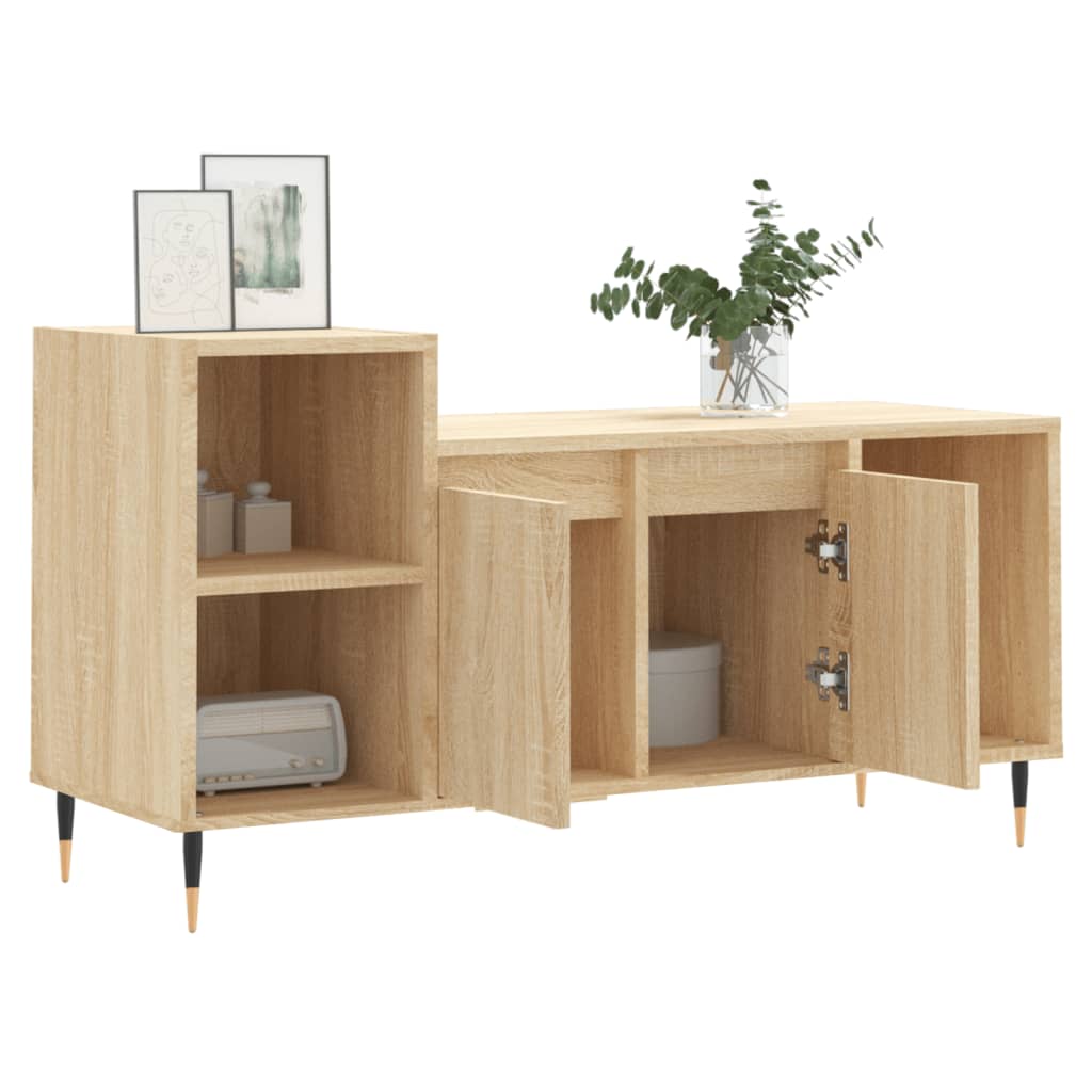 vidaXL Tv-meubel 100x35x55 cm bewerkt hout sonoma eikenkleurig