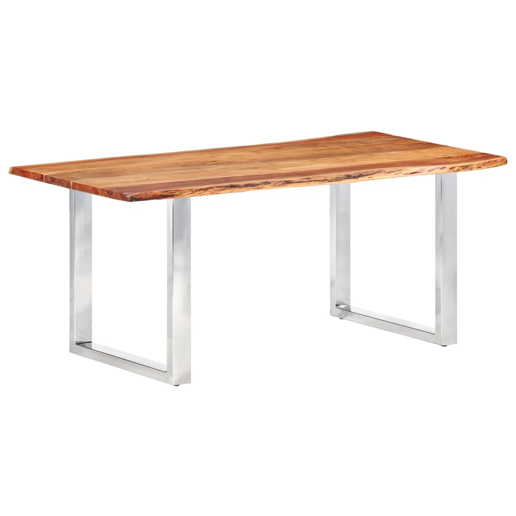 vidaXL Eetkamertafel met natuurlijke randen 3,8 cm 200 cm acaciahout