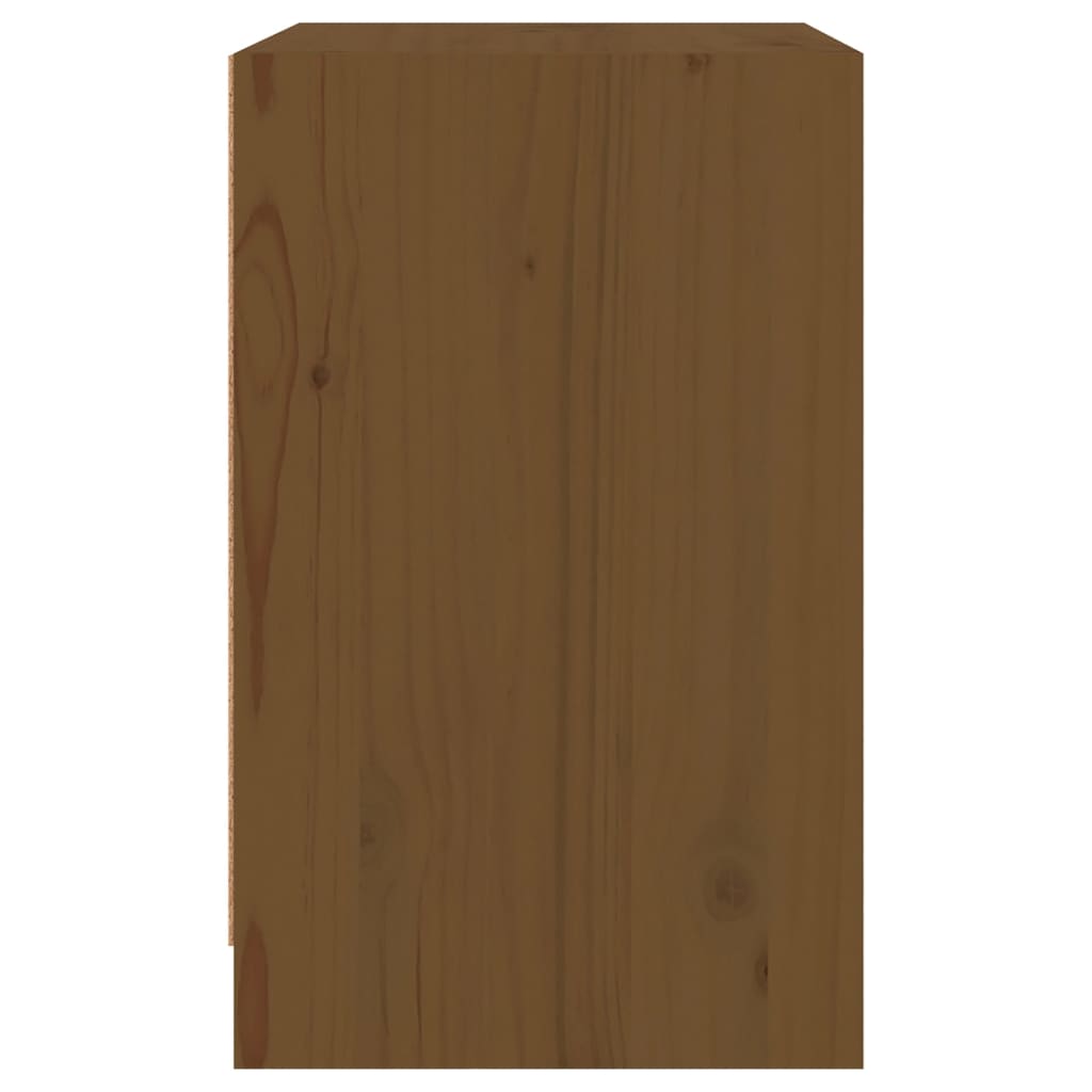 vidaXL Nachtkastjes 2 st 40x31x50 cm massief grenenhout honingbruin