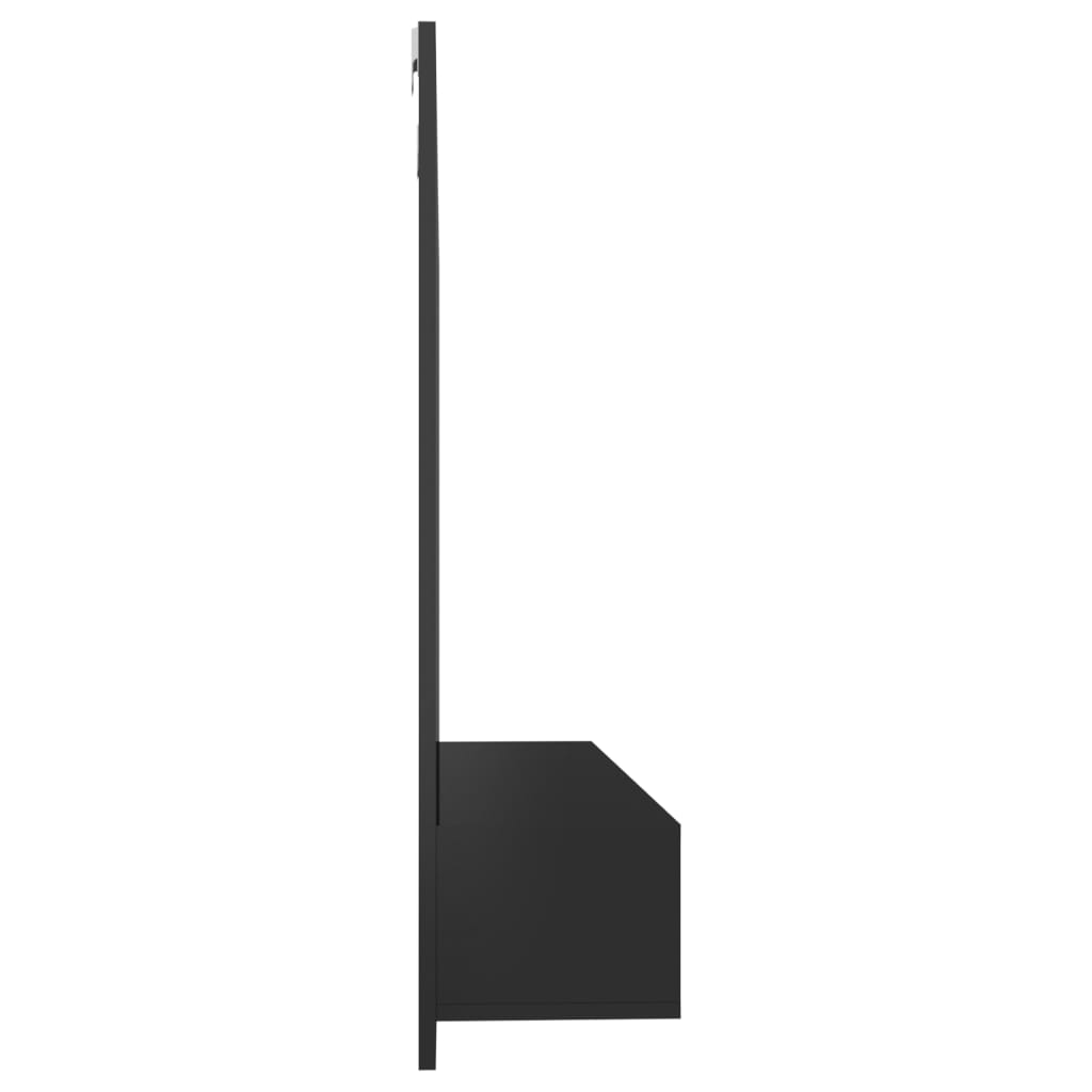 vidaXL Tv-wandmeubel 102x23,5x90 cm bewerkt hout hoogglans zwart