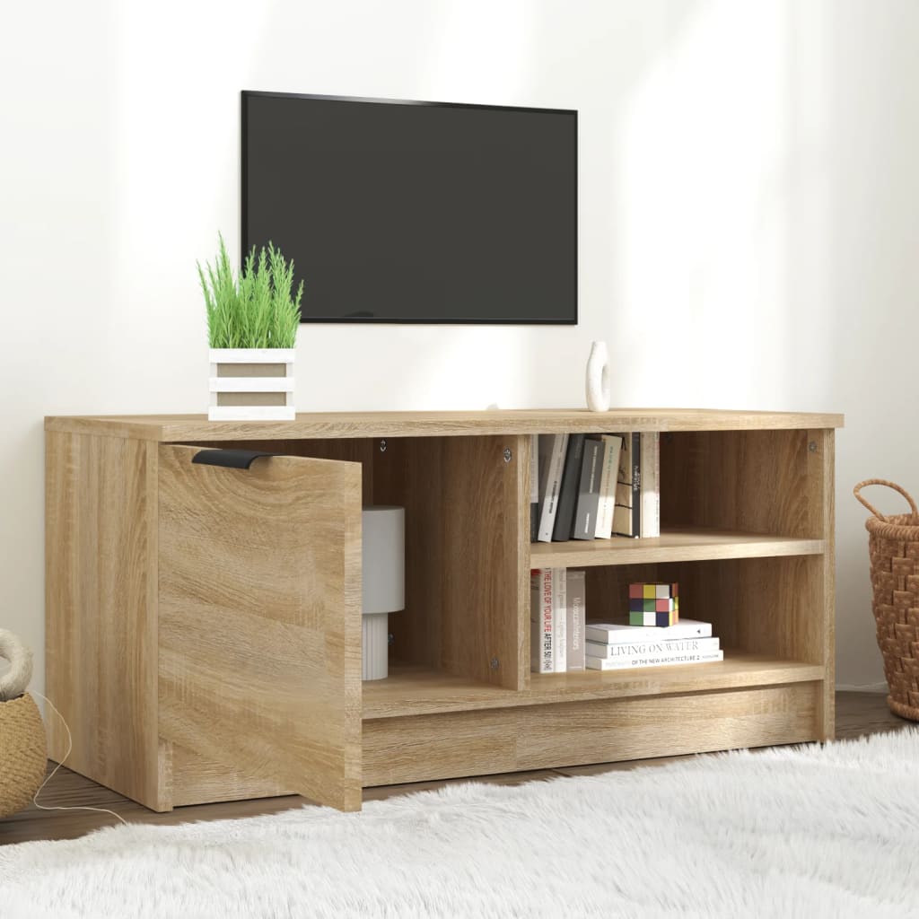 vidaXL Tv-meubel 80x35x36,5 cm bewerkt hout sonoma eikenkleurig