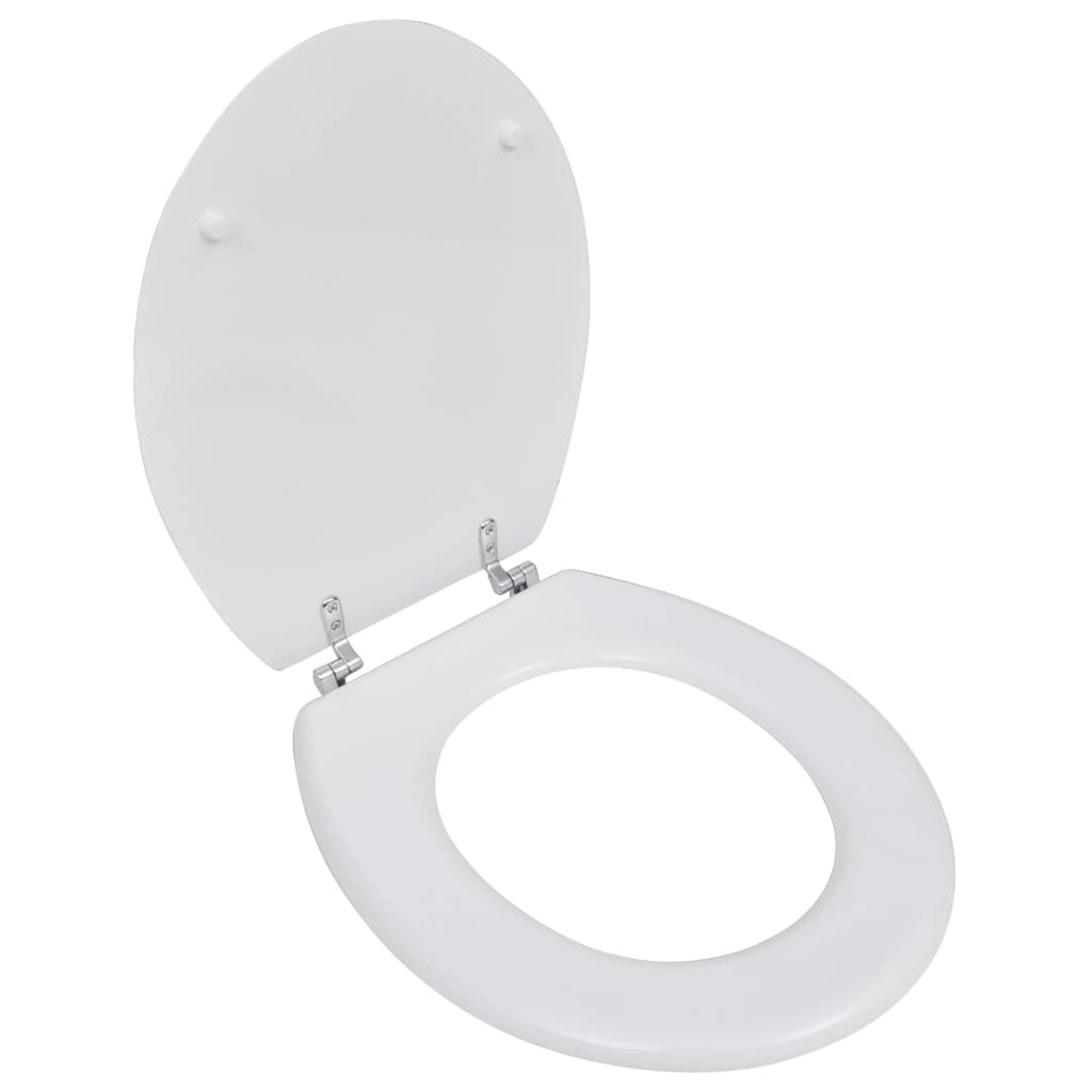 vidaXL Toiletbril simpel ontwerp MDF wit