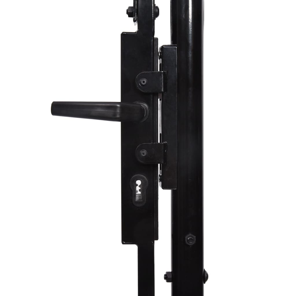 vidaXL Hekpoort dubbele deur met speren bovenkant 400x175 cm