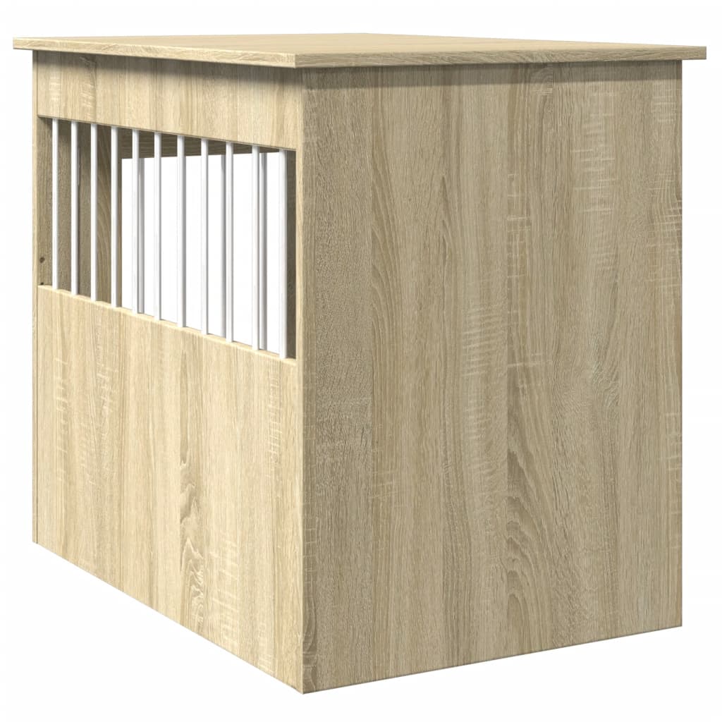 vidaXL Hondenbench 55 x 80 x 68 cm bewerkt hout sonoma eikenkleurig