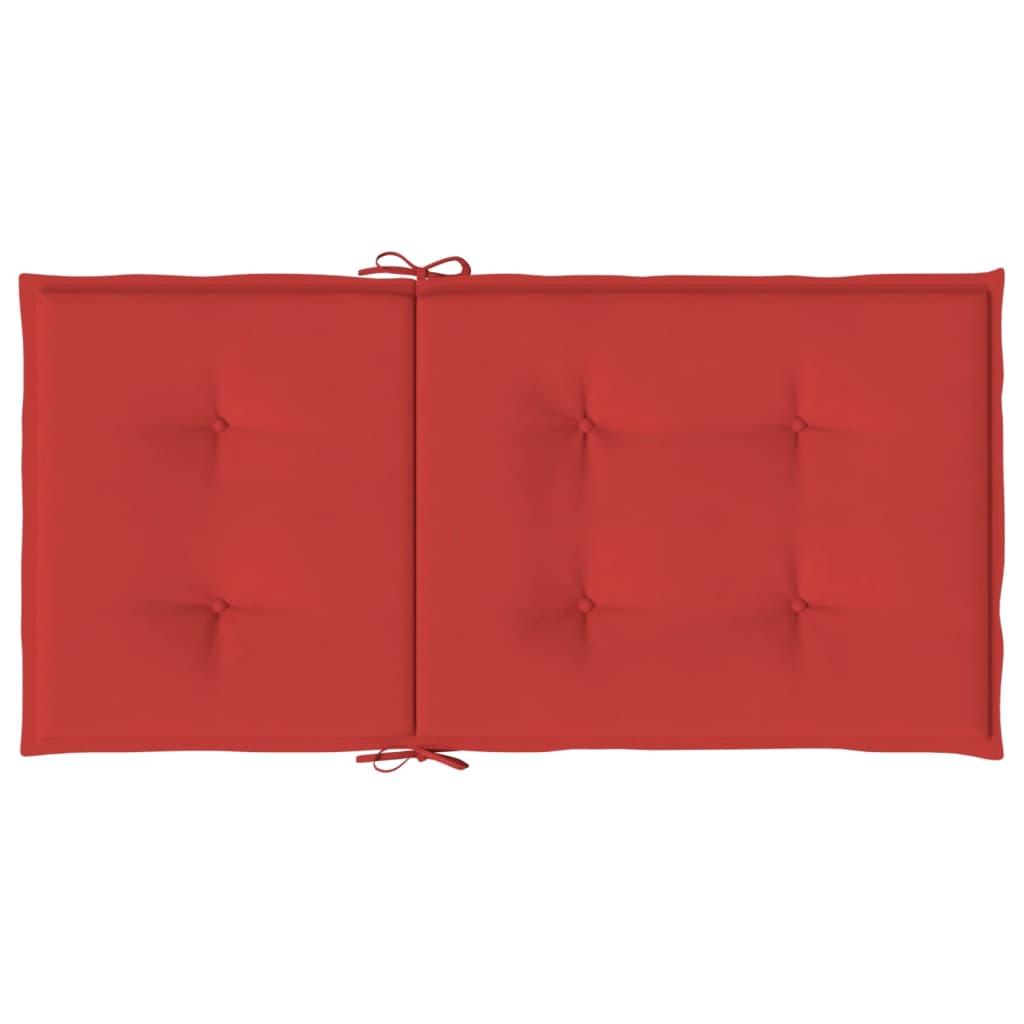vidaXL Tuinstoelkussens lage rug 2 st 100x50x3 cm oxford stof rood