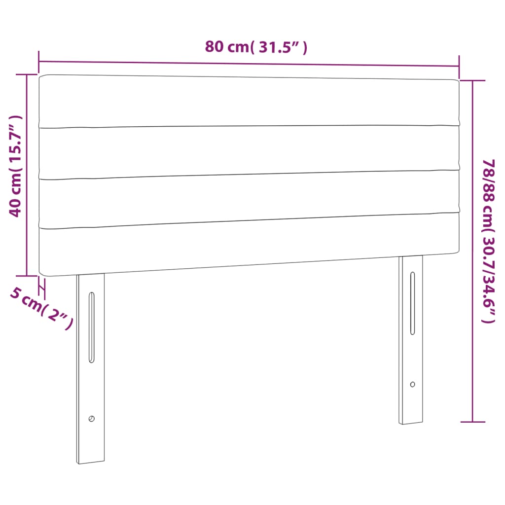 vidaXL Hoofdbord 80x5x78/88 cm fluweel donkergroen