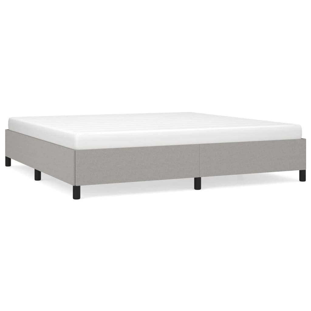 vidaXL Bedframe zonder matras stof lichtgrijs 200x200 cm