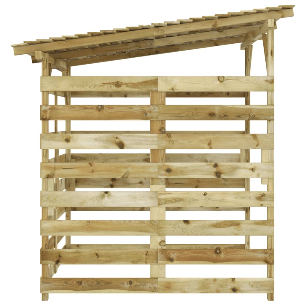 vidaXL Tuinschuur voor brandhout geïmpregneerd grenenhout
