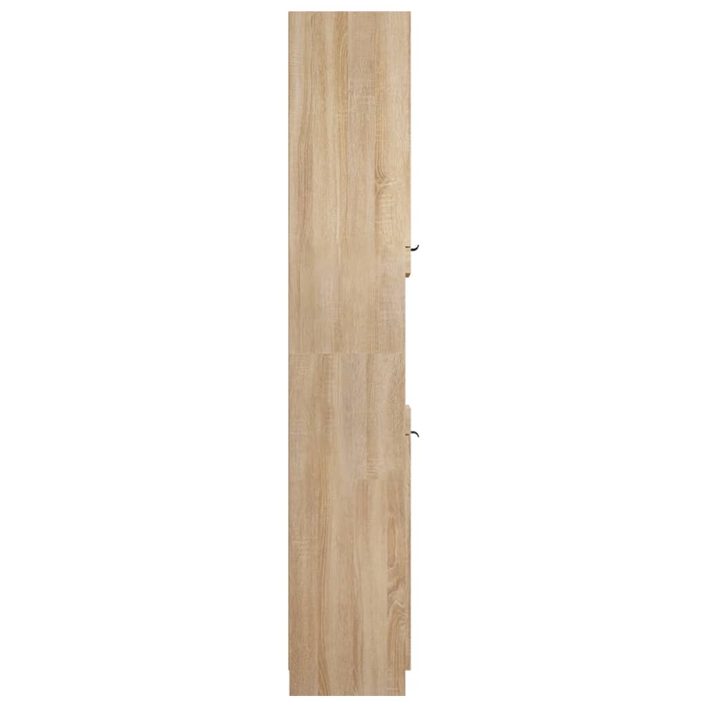 vidaXL Badkamerkast 32x34x188,5 cm bewerkt hout sonoma eikenkleurig