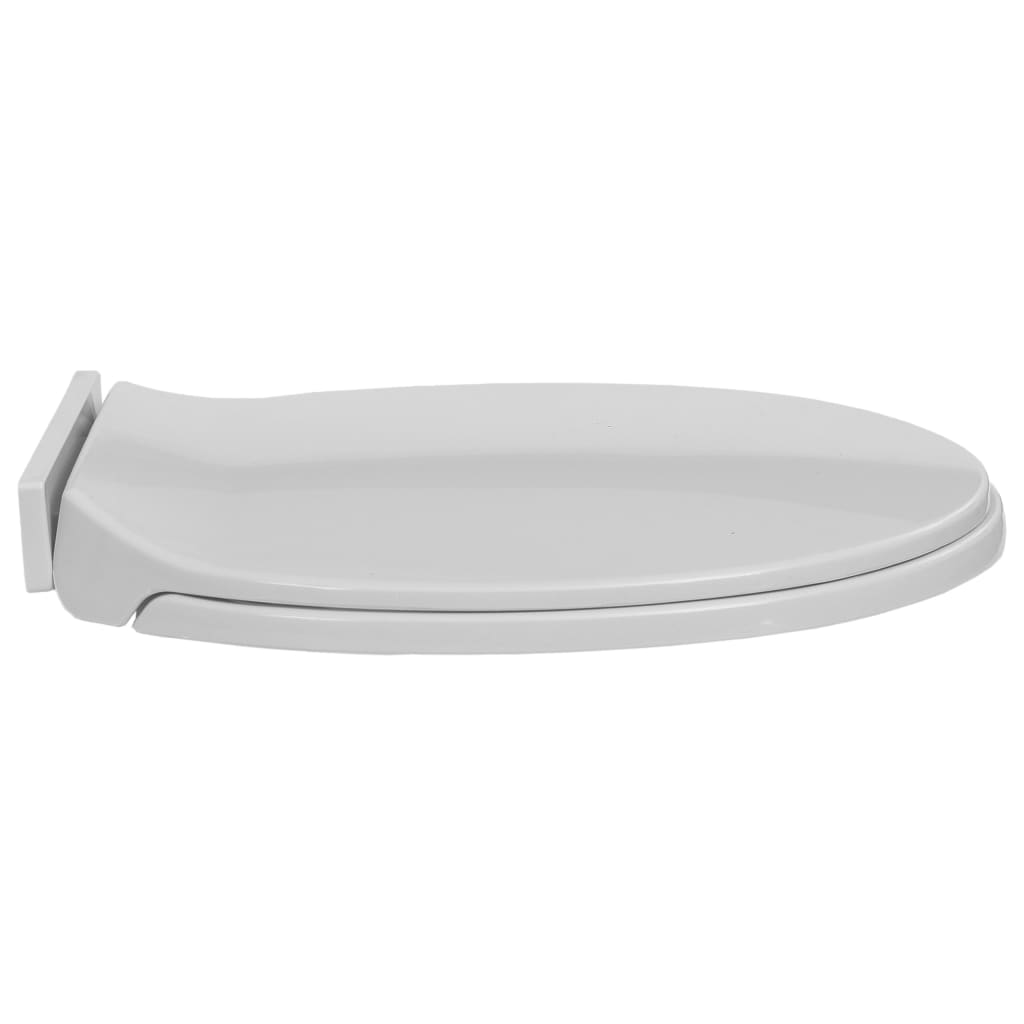 vidaXL Toiletbril soft-close ovaal lichtgrijs