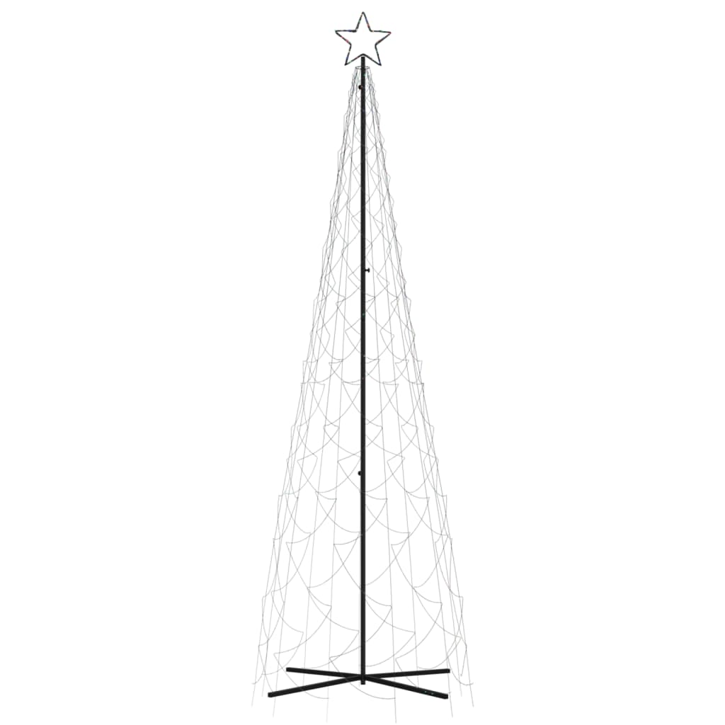 vidaXL Kegelkerstboom 500 LED's meerkleurig 100x300 cm