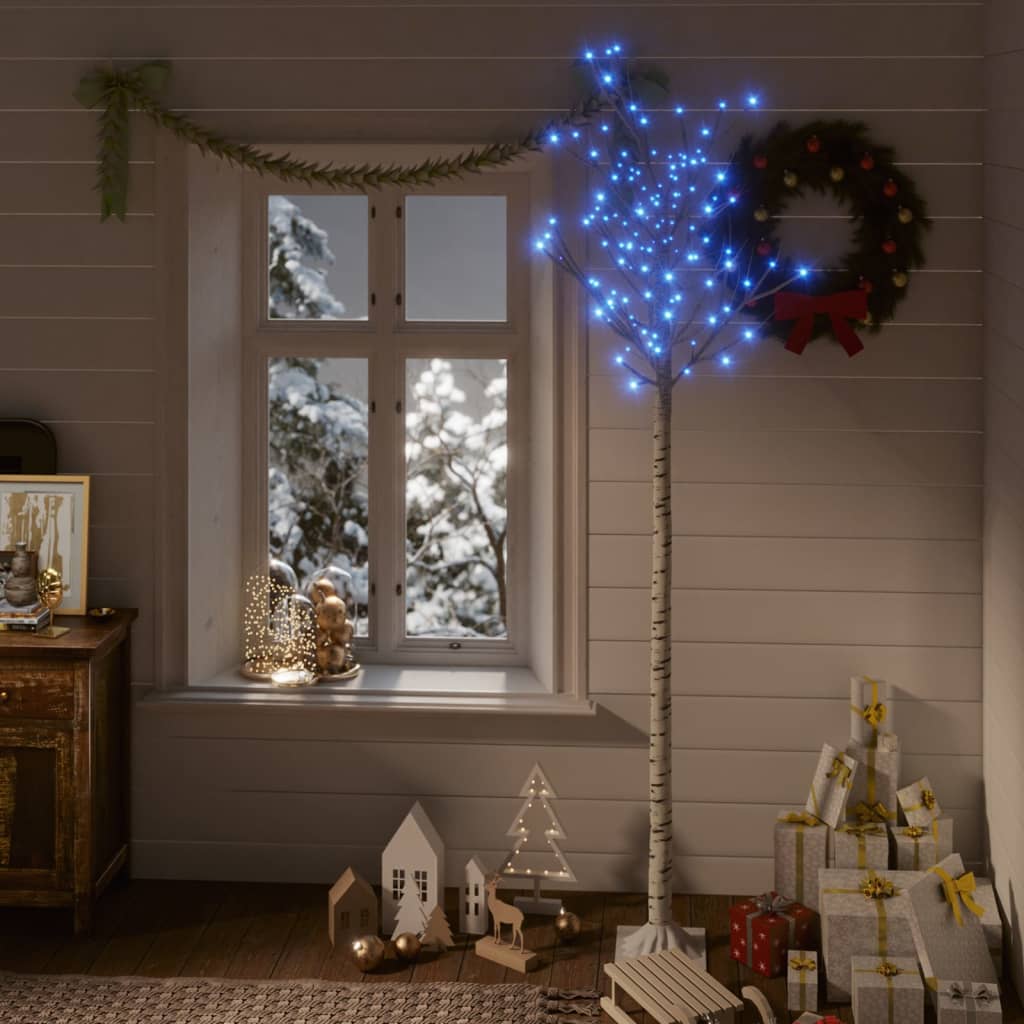 vidaXL Kerstboom wilg met 200 blauwe LED's binnen en buiten 2,2 m