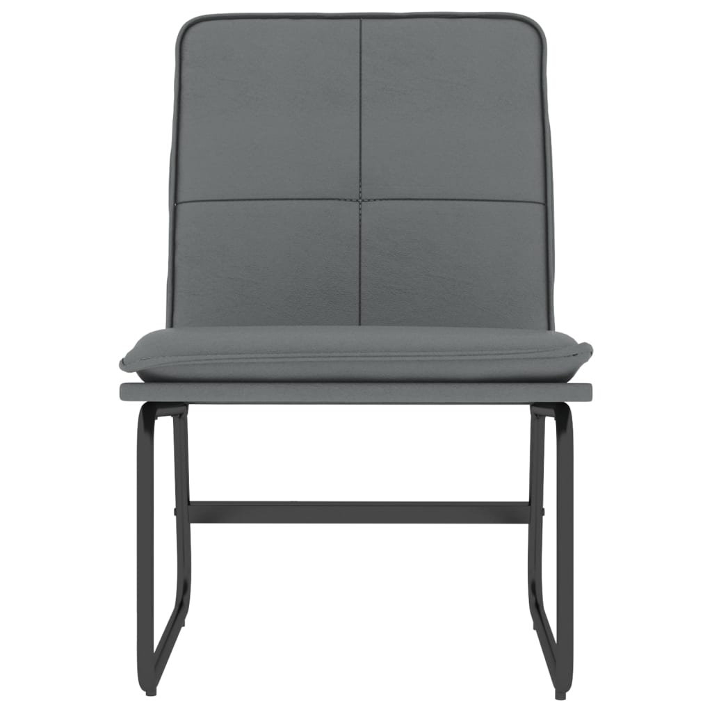 vidaXL Loungestoel 54x75x76 cm kunstleer grijs