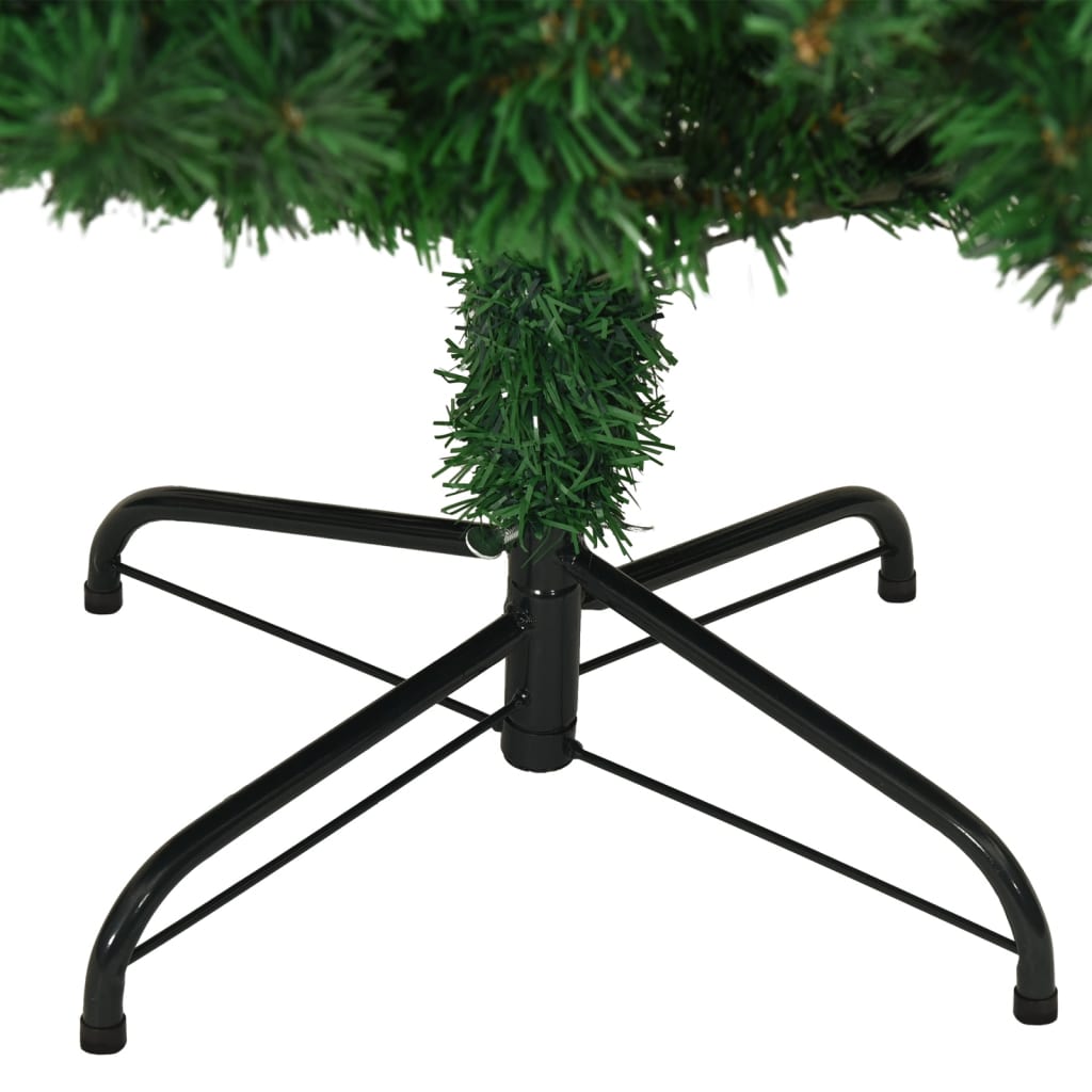 vidaXL Kunstkerstboom met dikke takken 210 cm PVC groen