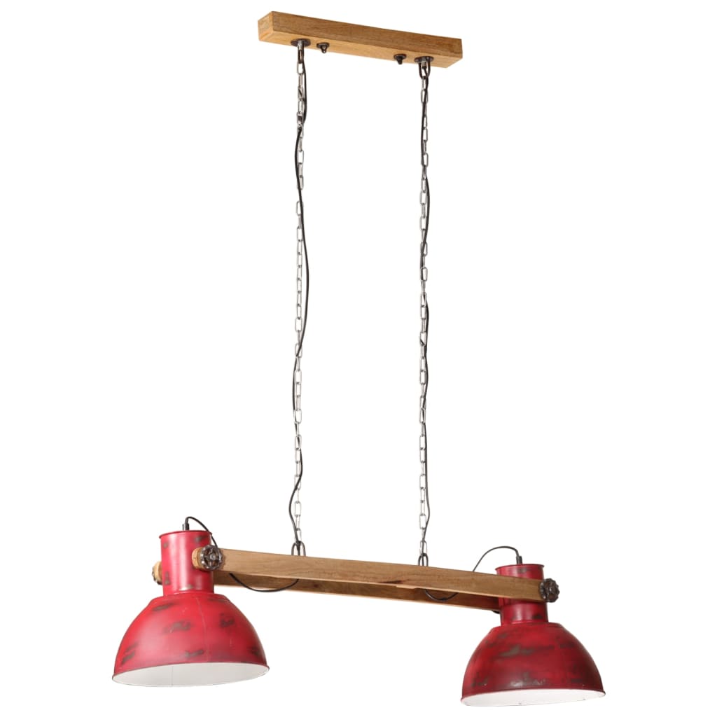 vidaXL Hanglamp 25 W E27 85x28x109 cm verweerd rood