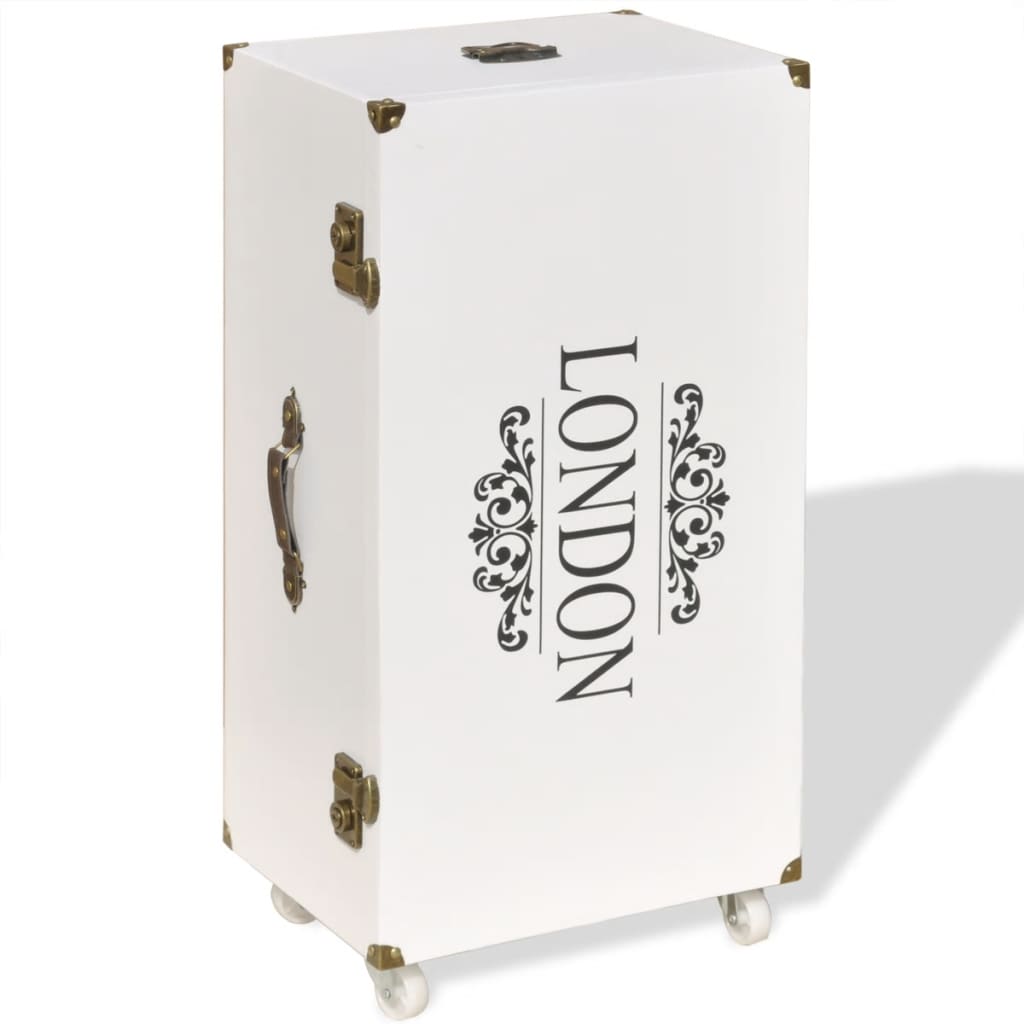 vidaXL Kastje in de vorm van een koffer 40x30,5x81 cm wit