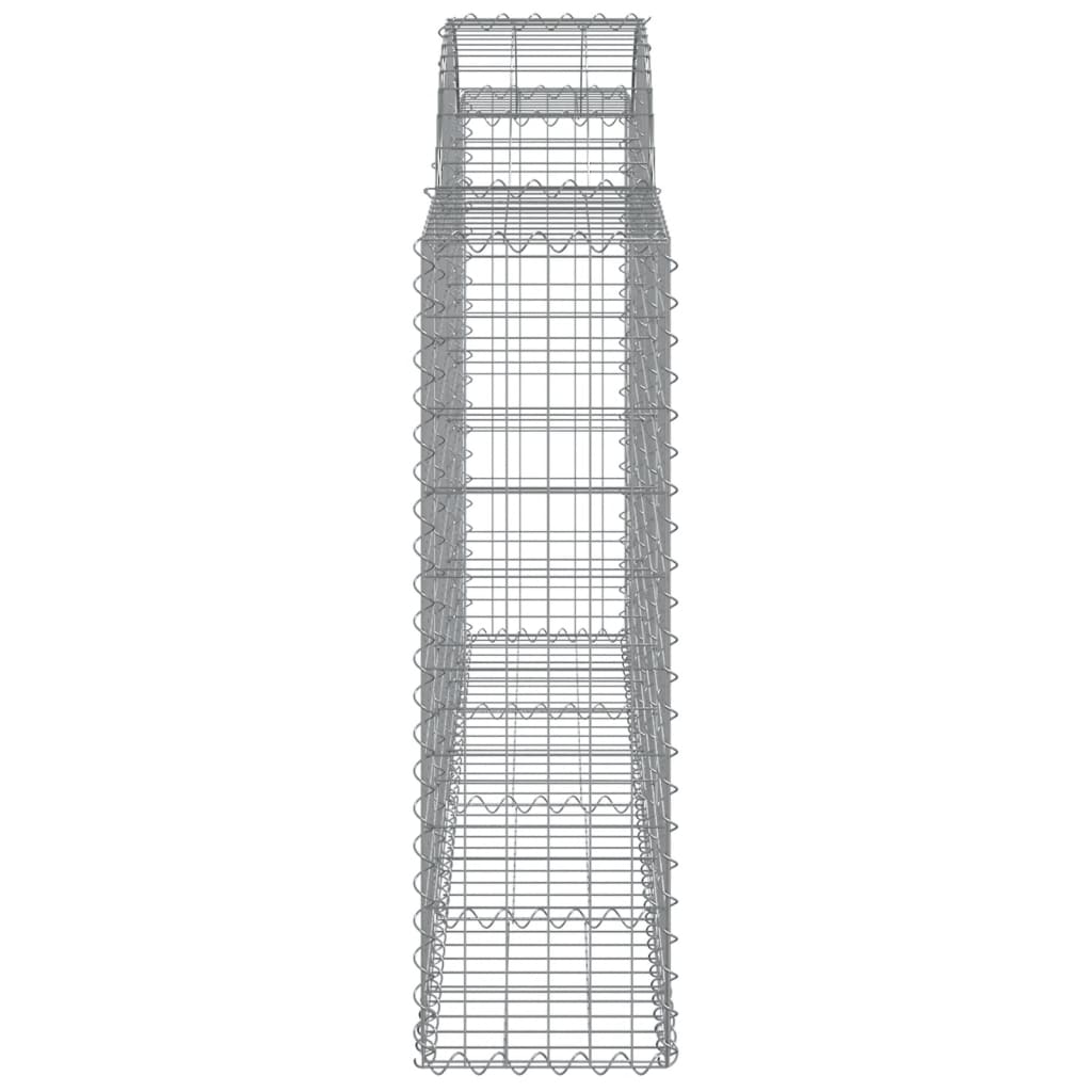 vidaXL Schanskorven 10 st gewelfd 200x30x100/120 cm ijzer