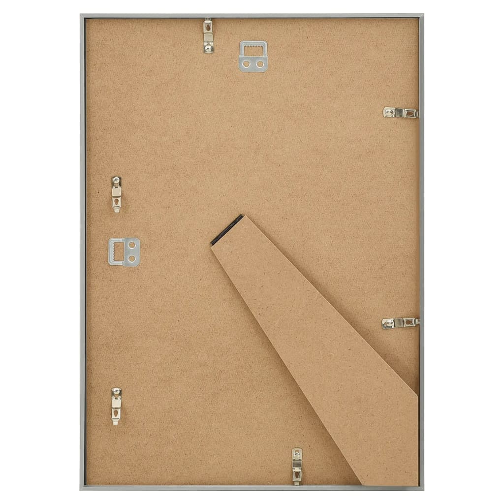 vidaXL Fotolijsten 3 st voor wand of tafel 29,7x42 cm MDF zilverkleur