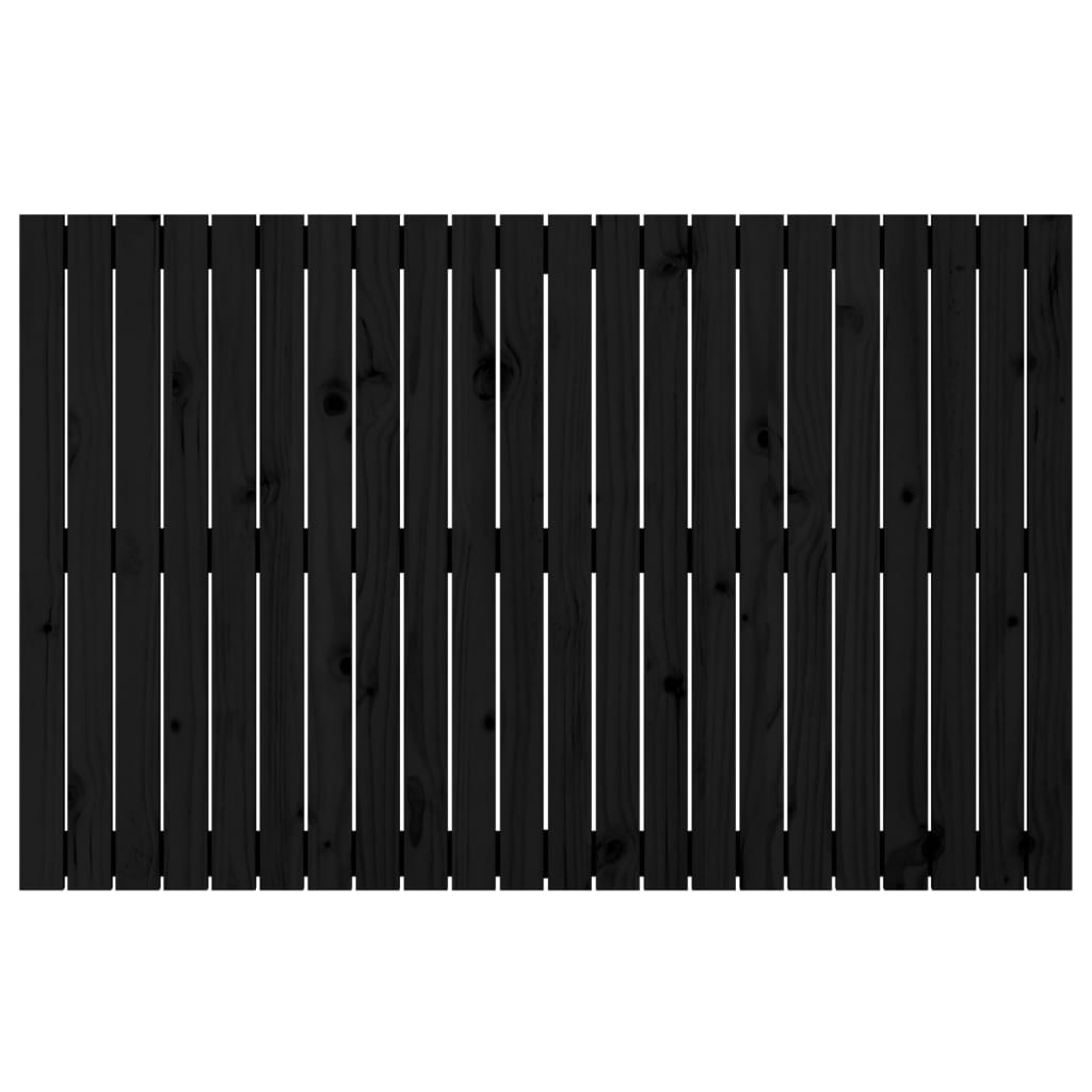 vidaXL Wandhoofdbord 140x3x90 cm massief grenenhout zwart