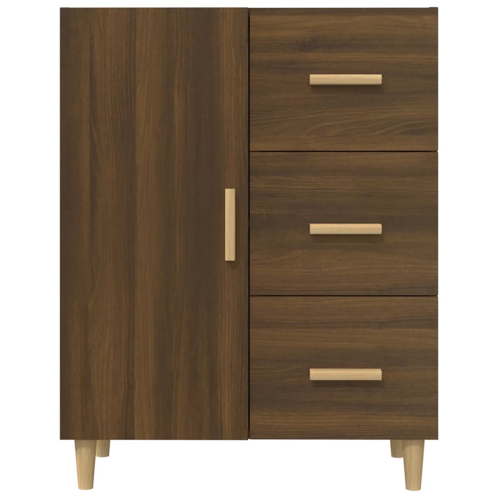 vidaXL Dressoir 69,5x34x90 cm bewerkt hout bruin eikenkleur