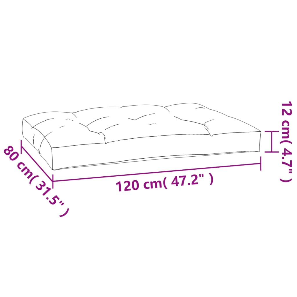 vidaXL Palletkussens 2 st stof grijs