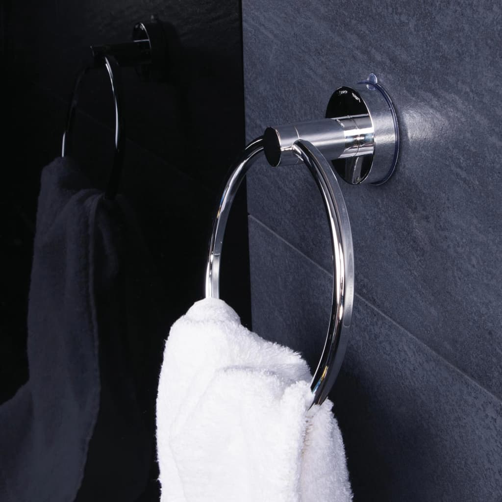 RIDDER Handdoekring met zuignap 7,2x18,5x21 cm chroomkleurig